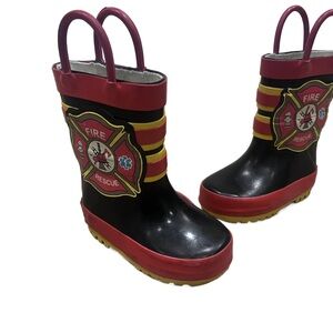 Western Chief Kids Fire Rescue Rain Boots: Toddler Size 5